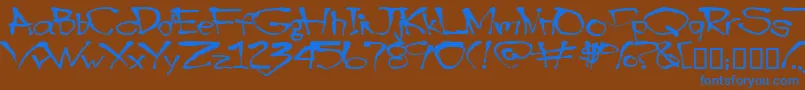 Шрифт Blottooo – синие шрифты на коричневом фоне