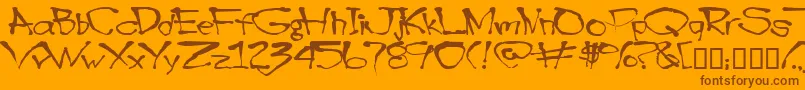 Blottooo Font – Brown Fonts on Orange Background