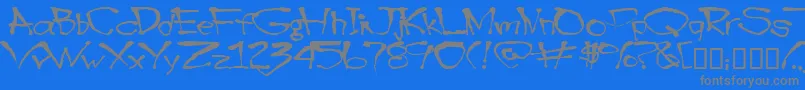 Blottooo Font – Gray Fonts on Blue Background