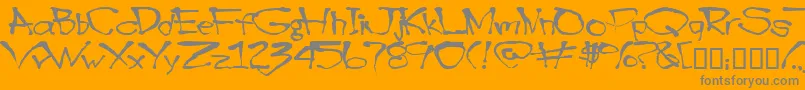 Blottooo Font – Gray Fonts on Orange Background