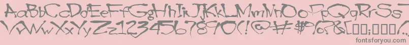Blottooo-Schriftart – Graue Schriften auf rosa Hintergrund