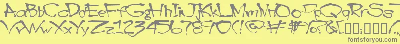 Blottooo Font – Gray Fonts on Yellow Background
