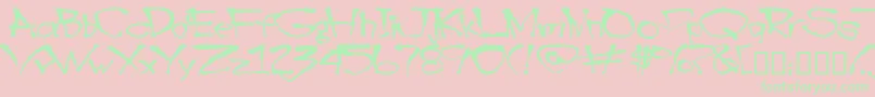 Blottooo Font – Green Fonts on Pink Background
