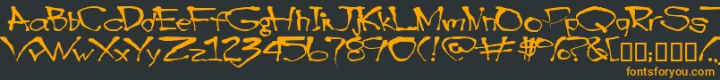 Blottooo Font – Orange Fonts on Black Background