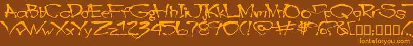 Blottooo Font – Orange Fonts on Brown Background