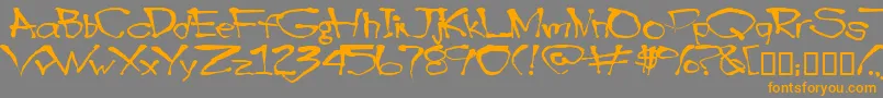 Blottooo Font – Orange Fonts on Gray Background