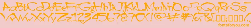 Blottooo Font – Orange Fonts on Pink Background