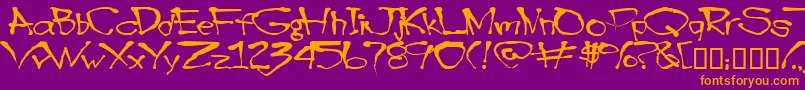 Blottooo Font – Orange Fonts on Purple Background