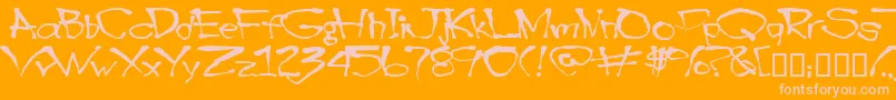 Blottooo Font – Pink Fonts on Orange Background