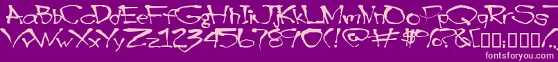 Blottooo Font – Pink Fonts on Purple Background