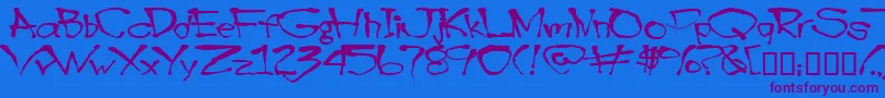 Blottooo Font – Purple Fonts on Blue Background