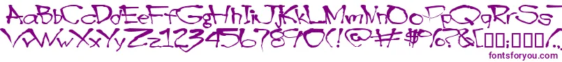 Blottooo-Schriftart – Violette Schriften auf weißem Hintergrund