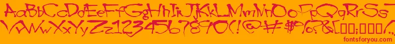 Blottooo Font – Red Fonts on Orange Background