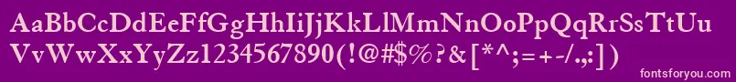 Шрифт GranjonLtBold – розовые шрифты на фиолетовом фоне