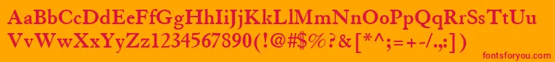 GranjonLtBold Font – Red Fonts on Orange Background