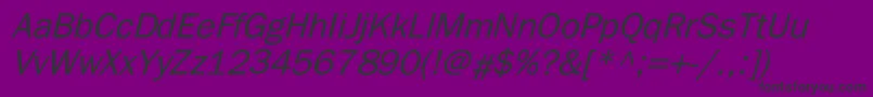 BillitonGothicItalic Font – Black Fonts on Purple Background