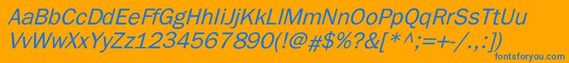 BillitonGothicItalic Font – Blue Fonts on Orange Background