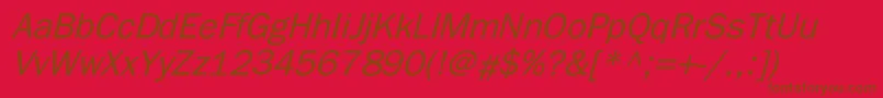 BillitonGothicItalic Font – Brown Fonts on Red Background