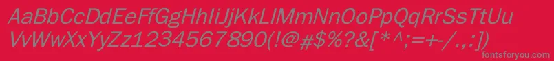 BillitonGothicItalic Font – Gray Fonts on Red Background