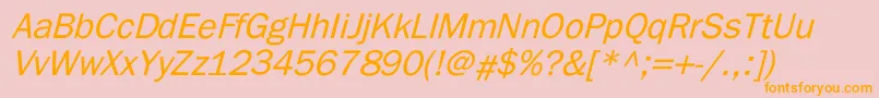 BillitonGothicItalic Font – Orange Fonts on Pink Background