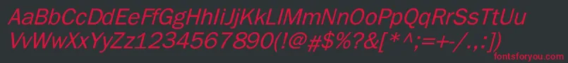 BillitonGothicItalic Font – Red Fonts on Black Background