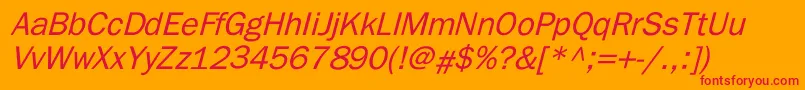 BillitonGothicItalic Font – Red Fonts on Orange Background