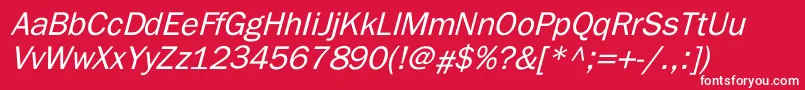 BillitonGothicItalic Font – White Fonts on Red Background