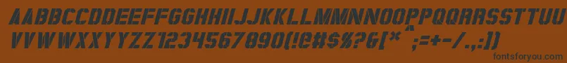 CoburnItalic Font – Black Fonts on Brown Background