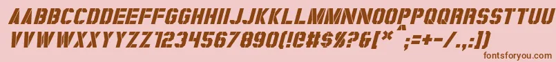 CoburnItalic Font – Brown Fonts on Pink Background