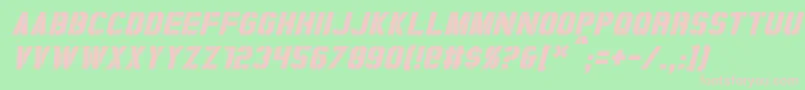 CoburnItalic Font – Pink Fonts on Green Background