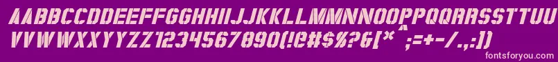 CoburnItalic Font – Pink Fonts on Purple Background
