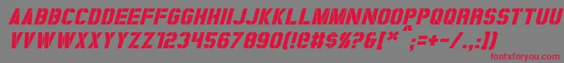 CoburnItalic Font – Red Fonts on Gray Background