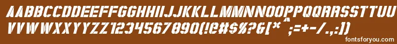 CoburnItalic Font – White Fonts on Brown Background