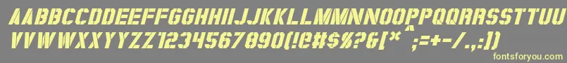 CoburnItalic Font – Yellow Fonts on Gray Background