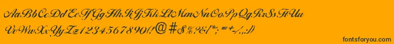 BallantinesantiqueBold-Schriftart – Schwarze Schriften auf orangefarbenem Hintergrund