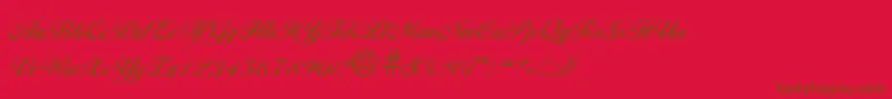 BallantinesantiqueBold-Schriftart – Braune Schriften auf rotem Hintergrund