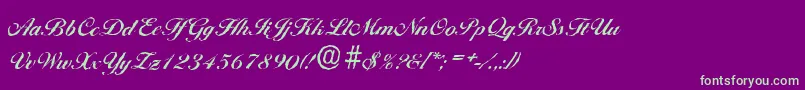 BallantinesantiqueBold Font – Green Fonts on Purple Background