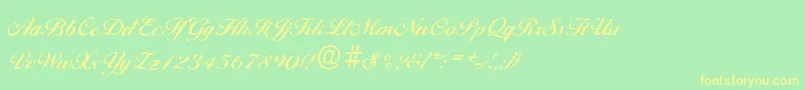 Шрифт BallantinesantiqueBold – жёлтые шрифты на зелёном фоне