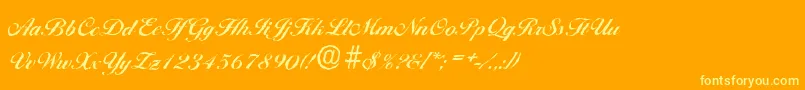 BallantinesantiqueBold Font – Yellow Fonts on Orange Background