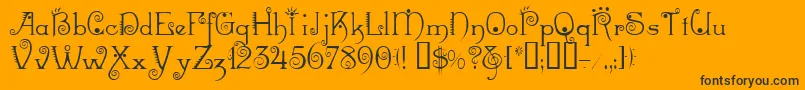 Mexacali Font – Black Fonts on Orange Background