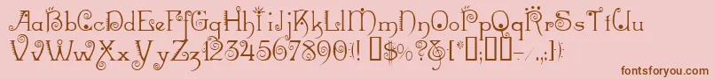 Mexacali Font – Brown Fonts on Pink Background