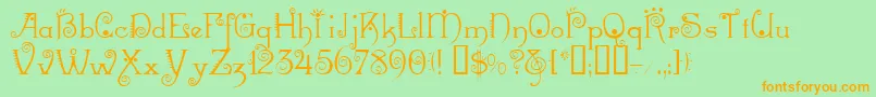 Mexacali Font – Orange Fonts on Green Background