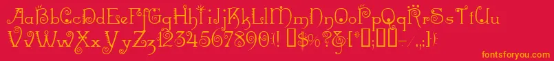 Mexacali Font – Orange Fonts on Red Background