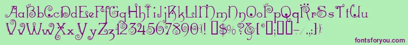 Mexacali Font – Purple Fonts on Green Background