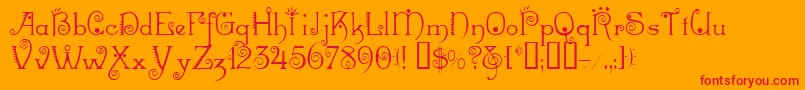 Mexacali Font – Red Fonts on Orange Background