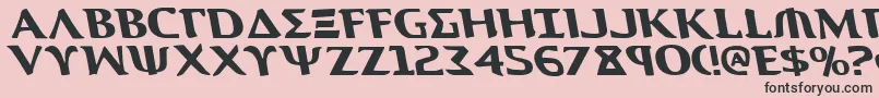 Aegis1l Font – Black Fonts on Pink Background