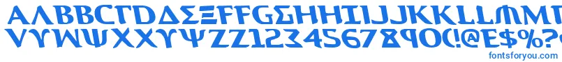 フォントAegis1l – 白い背景に青い文字