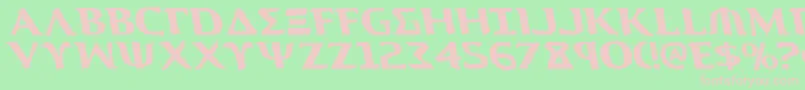 Aegis1l Font – Pink Fonts on Green Background