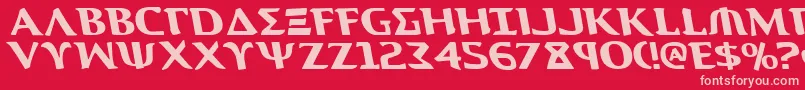 Aegis1l Font – Pink Fonts on Red Background