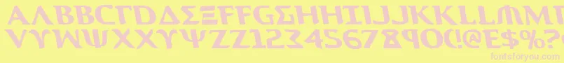 Aegis1l Font – Pink Fonts on Yellow Background